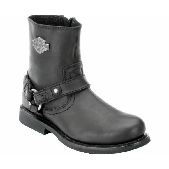 NEW Harley Davidson Men's SCOUT Black LTHR Motorcycle Riding Boots D9526… - Picture 9 of 15